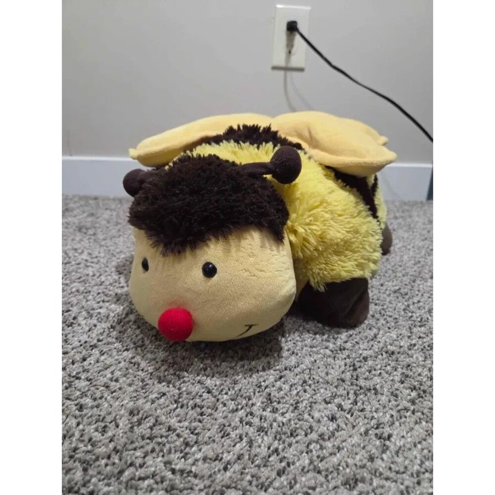 Pillow Pets Bumble Bee Plush Pillow Stuffed Animal Large Yellow Black 2010